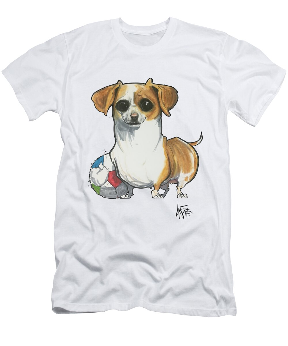 Spilker 4577 T-Shirt featuring the drawing Spilker 4577 by Canine Caricatures By John LaFree