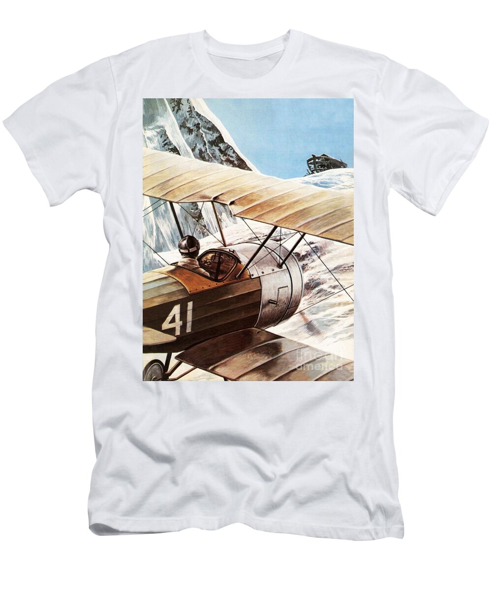 Ark T-Shirt featuring the painting Spotting The Ark by Roger Payne