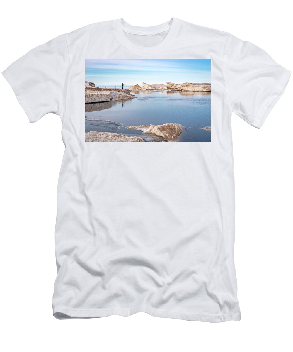 Footsore Fotography T-Shirt featuring the photograph Spring Fishing by Gary McCormick