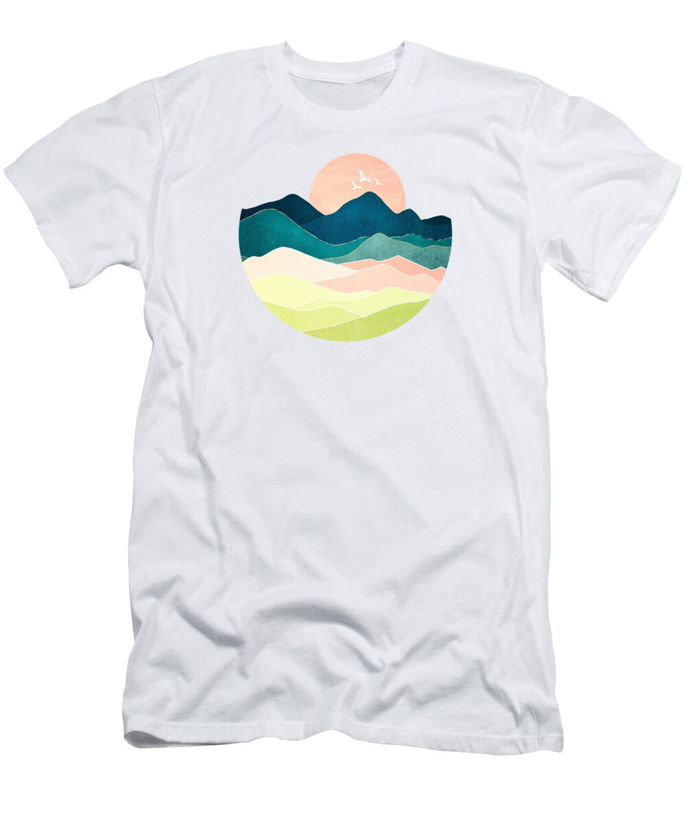 Spring T-Shirt featuring the digital art Spring Vista by Spacefrog Designs