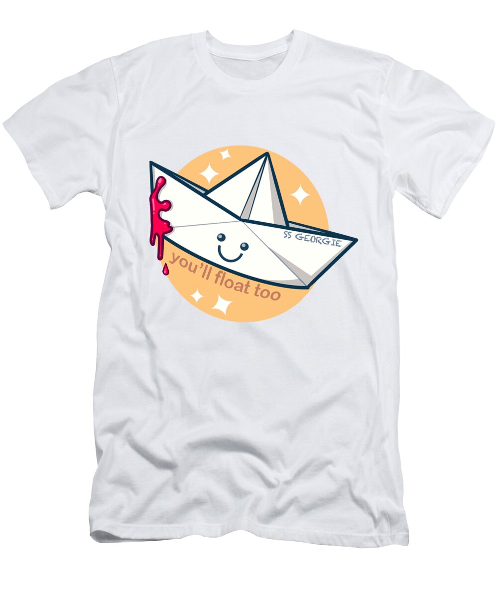 Boat T-Shirt featuring the drawing SS Georgie by Ludwig Van Bacon