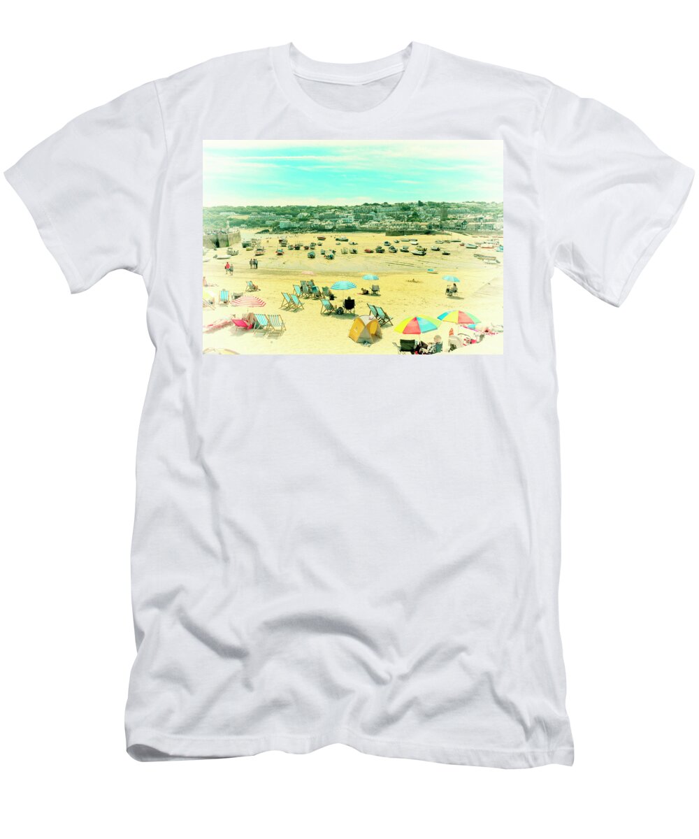 St. Ives T-Shirt featuring the photograph St. Ives Beach by Doug Matthews