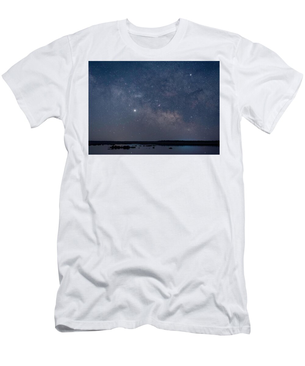 Maryland T-Shirt featuring the photograph Stars Over Beaverdam Creek by Robert Fawcett