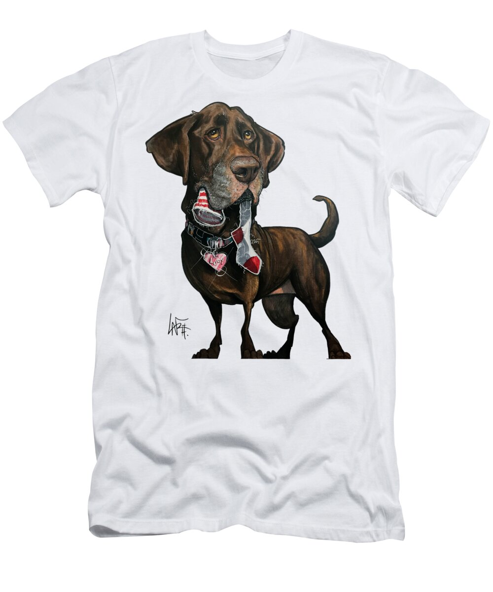 Stephenson T-Shirt featuring the drawing Stephenson 5302 by Canine Caricatures By John LaFree