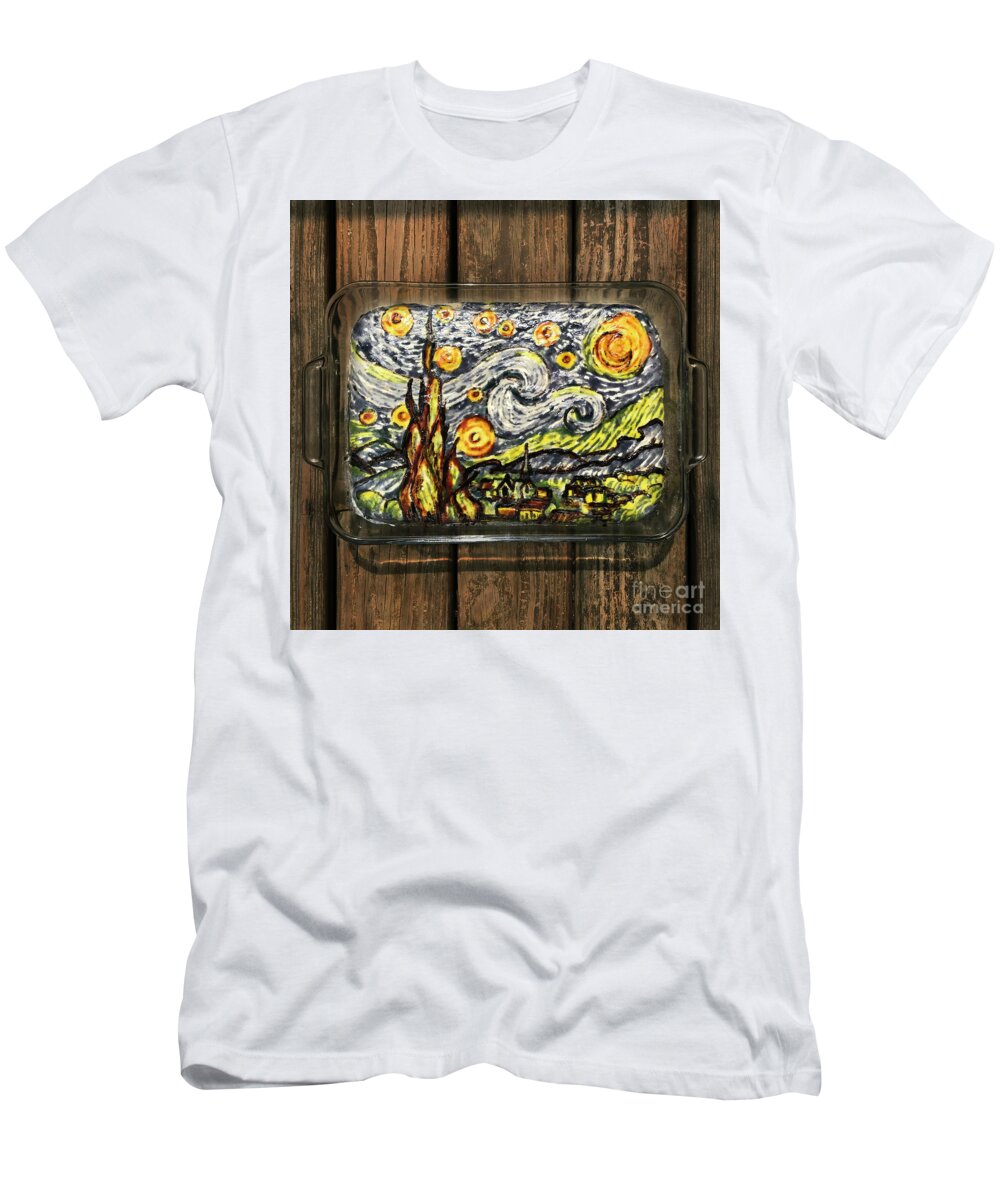 Bread T-Shirt featuring the photograph Stuffed Van Gogh Sourdough 1 by Amy E Fraser