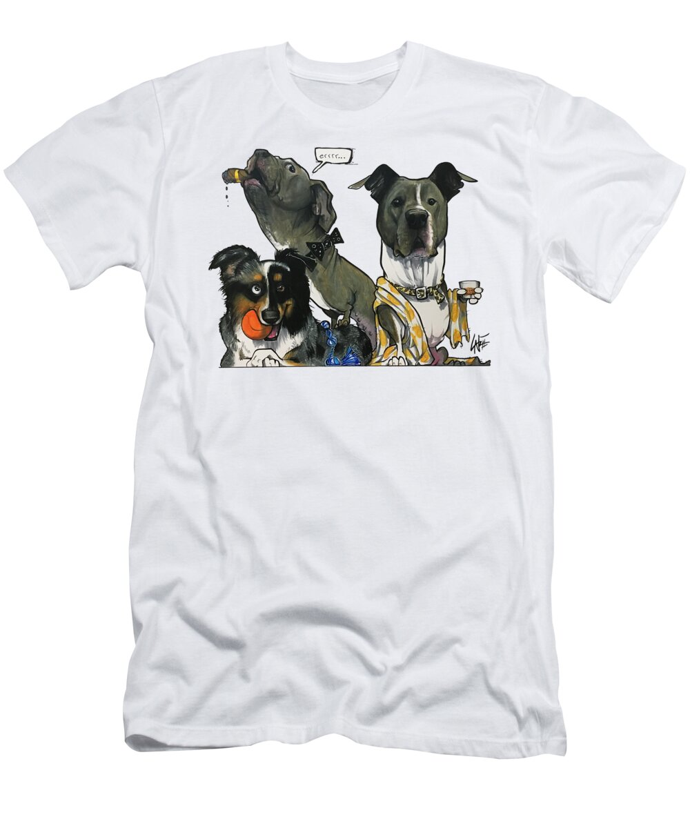 Suarez T-Shirt featuring the drawing Suarez 5097 by Canine Caricatures By John LaFree