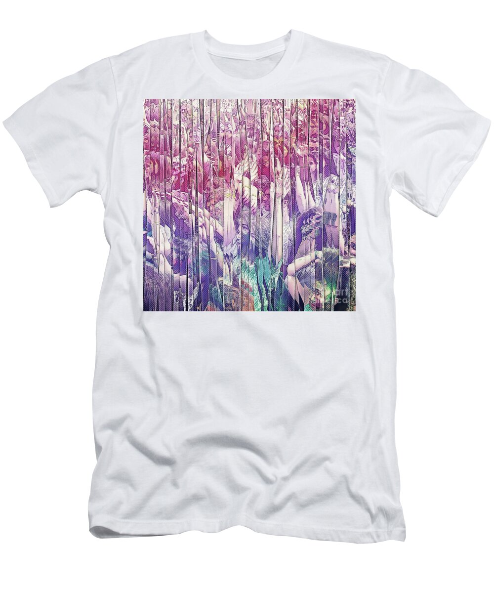 Concert T-Shirt featuring the digital art Summer Concert by Phil Perkins