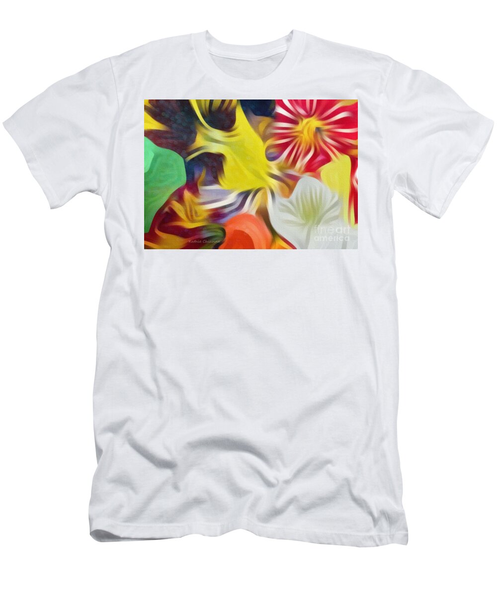 Contemporary Art T-Shirt featuring the digital art Summer Dreams by Kathie Chicoine