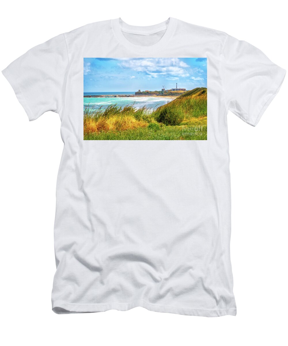 Summer T-Shirt featuring the photograph summer sun light seascape in Vasto - Abruzzo region - Chieti province - Italy by Luca Lorenzelli