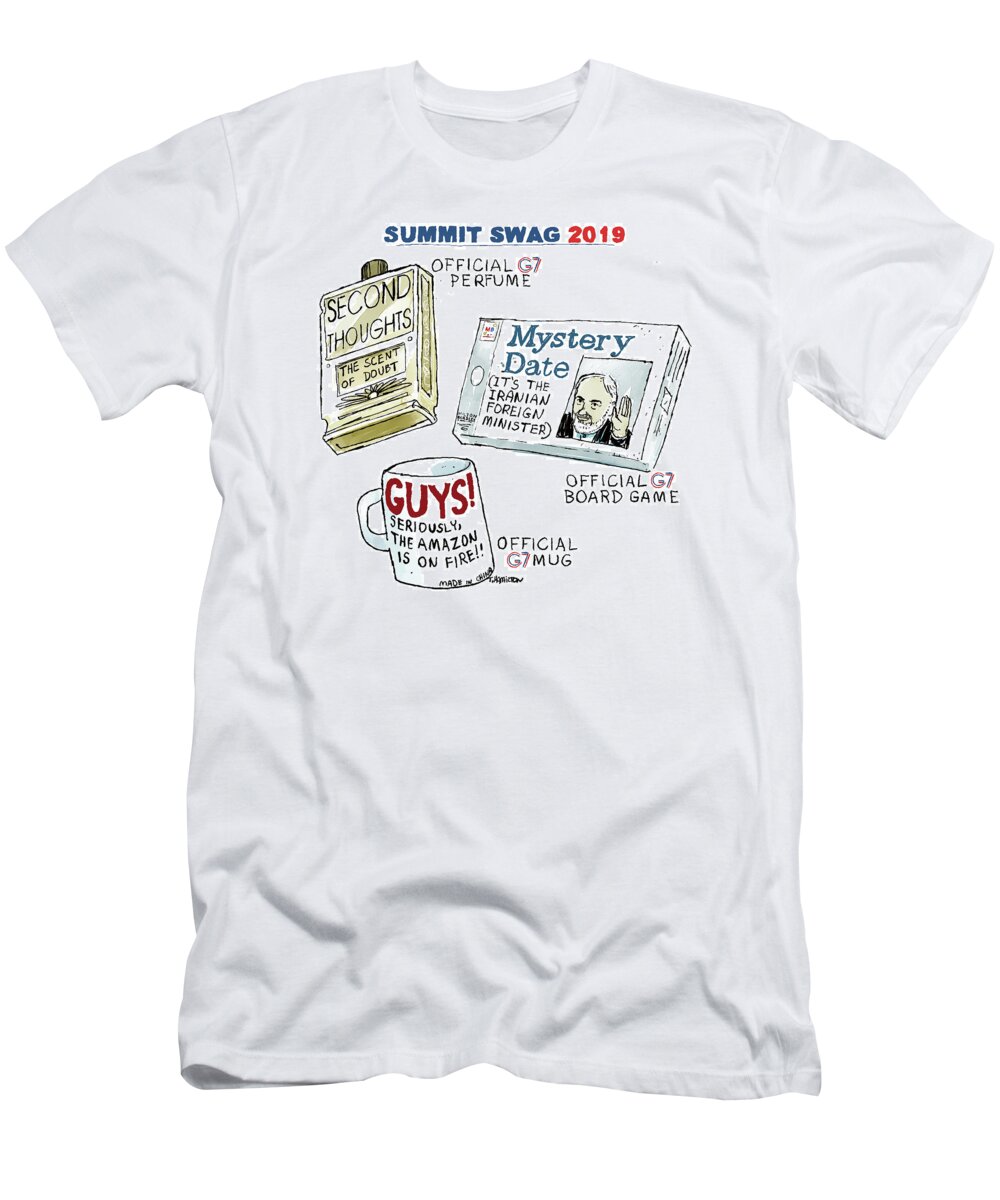 Captionless T-Shirt featuring the drawing Summit Swag 2019 by Tim Hamilton