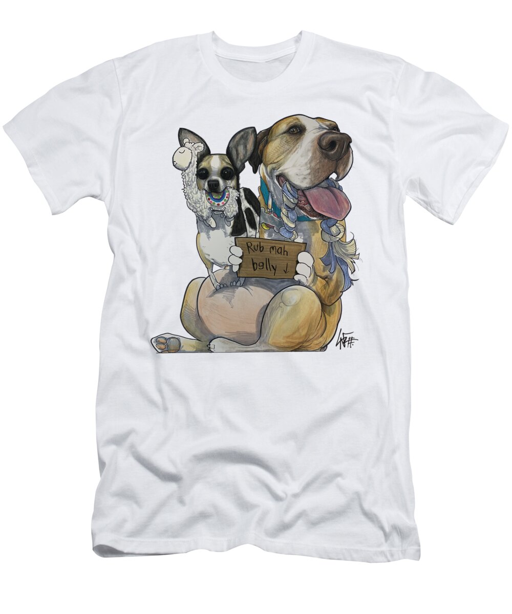 Szondy T-Shirt featuring the drawing Szondy 5235 by Canine Caricatures By John LaFree