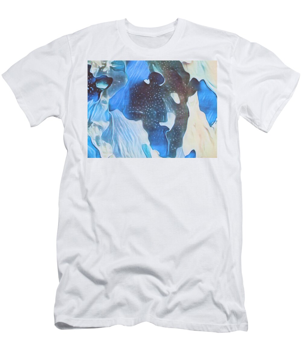 Abstract T-Shirt featuring the painting The Blue Universe by Robert Margetts