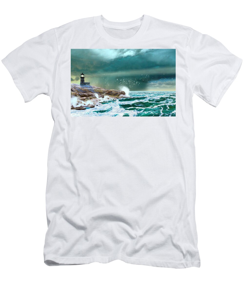 Dieter Carlton T-Shirt featuring the digital art The Eye of Neptune by Dieter Carlton