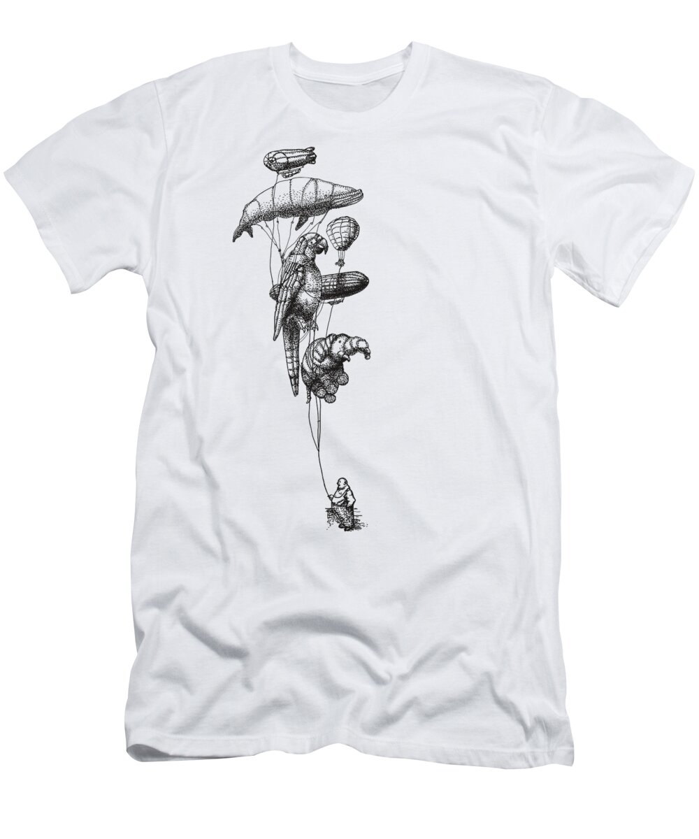 Balloons T-Shirt featuring the photograph The Helium Menagerie by Eric Fan