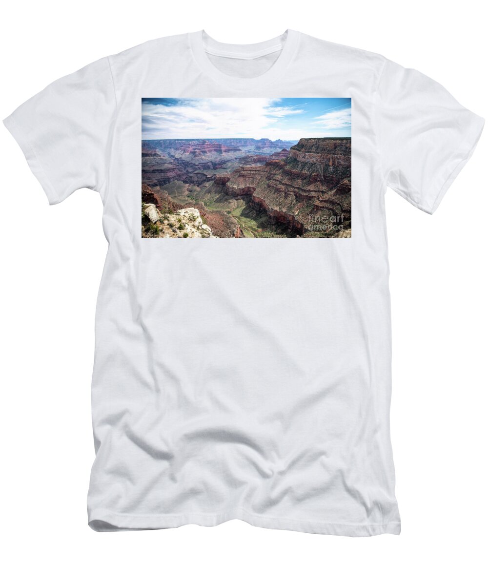 America T-Shirt featuring the photograph The Lone Road by Ed Taylor