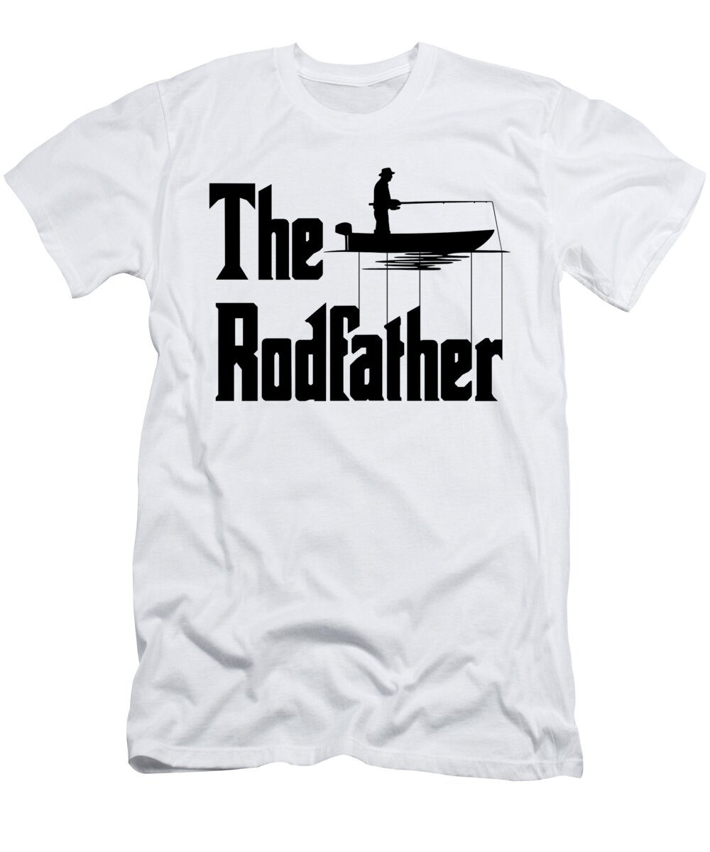 The Rodfather. Funny Fishing Gift for Fisherman T-Shirt by Art