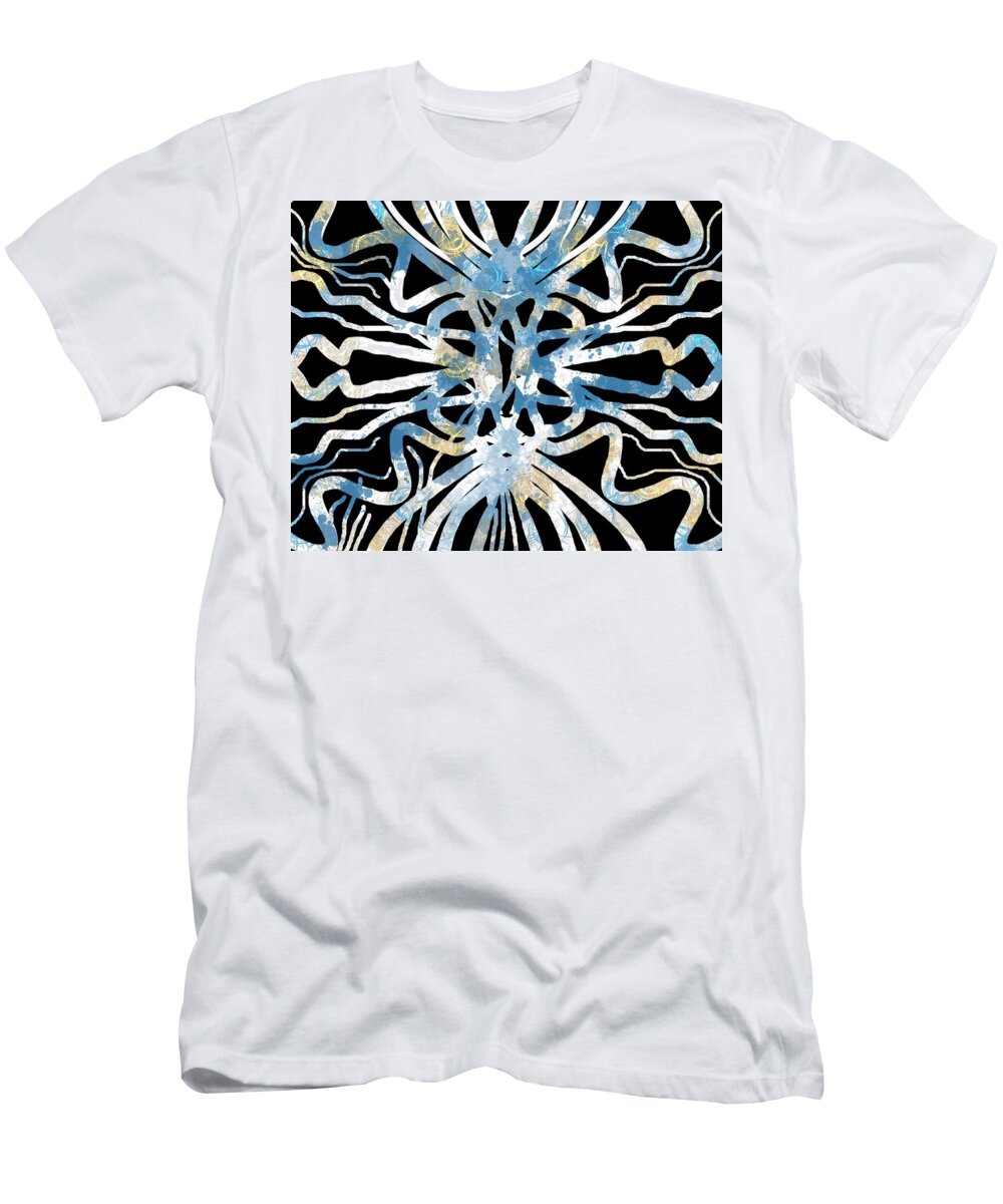 Modern Abstract Art T-Shirt featuring the drawing Tie Dye Special by Joan Stratton