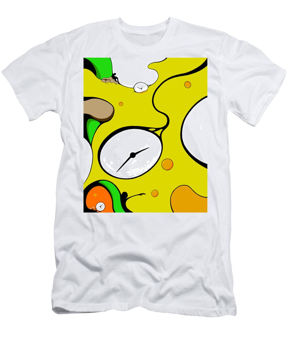 Clocks T-Shirt featuring the drawing Time Lapse by Craig Tilley