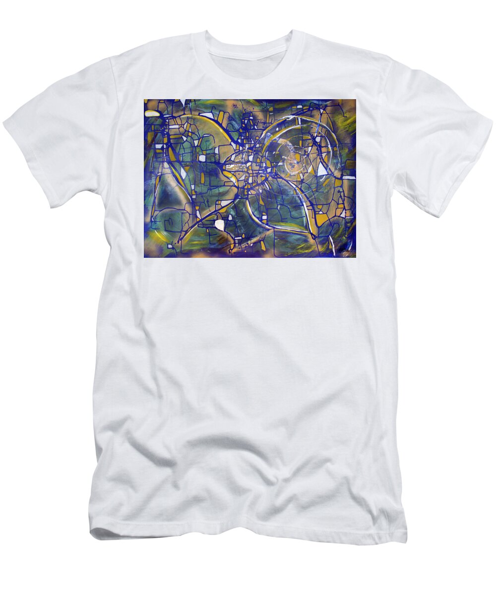 Trapped T-Shirt featuring the painting Trapped by Artista Elisabet