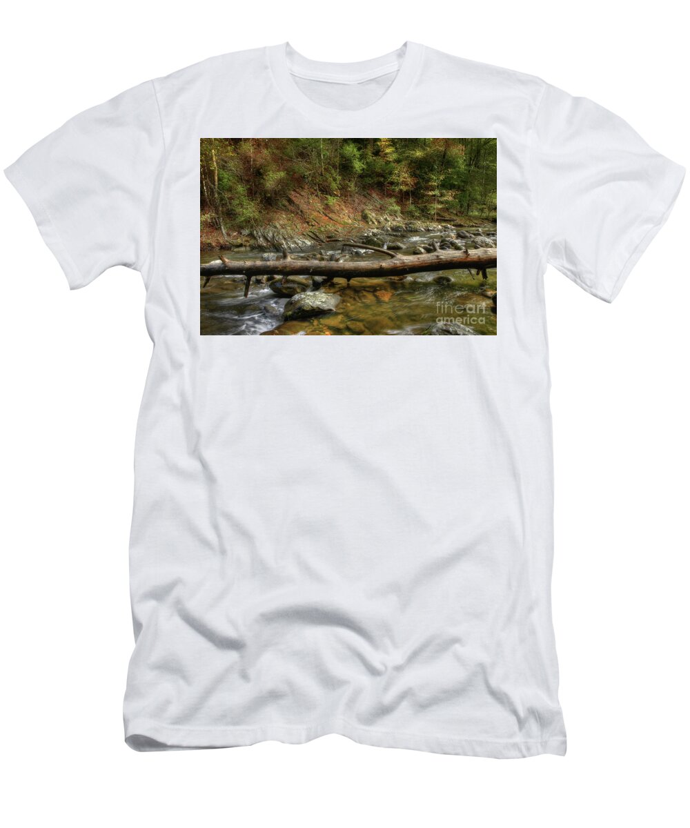 Tree T-Shirt featuring the photograph Tree Across The River by Mike Eingle