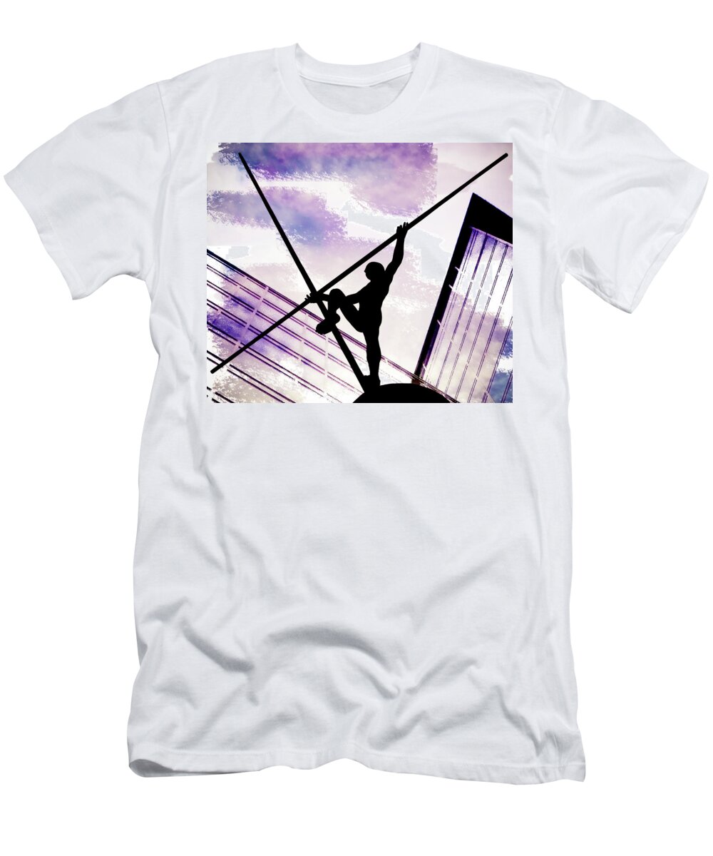 Falko Traber T-Shirt featuring the mixed media Tribute to Falko Traber by Tatiana Travelways