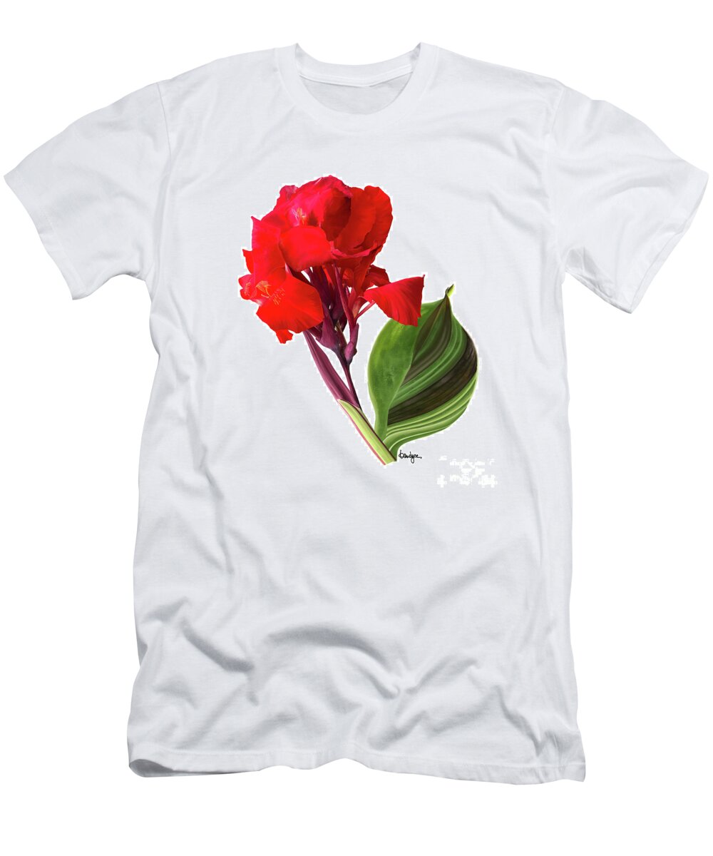 Tropical Bouquet T-Shirt featuring the digital art Tropical Bouquet-Flower Three by Kandyce Waltensperger