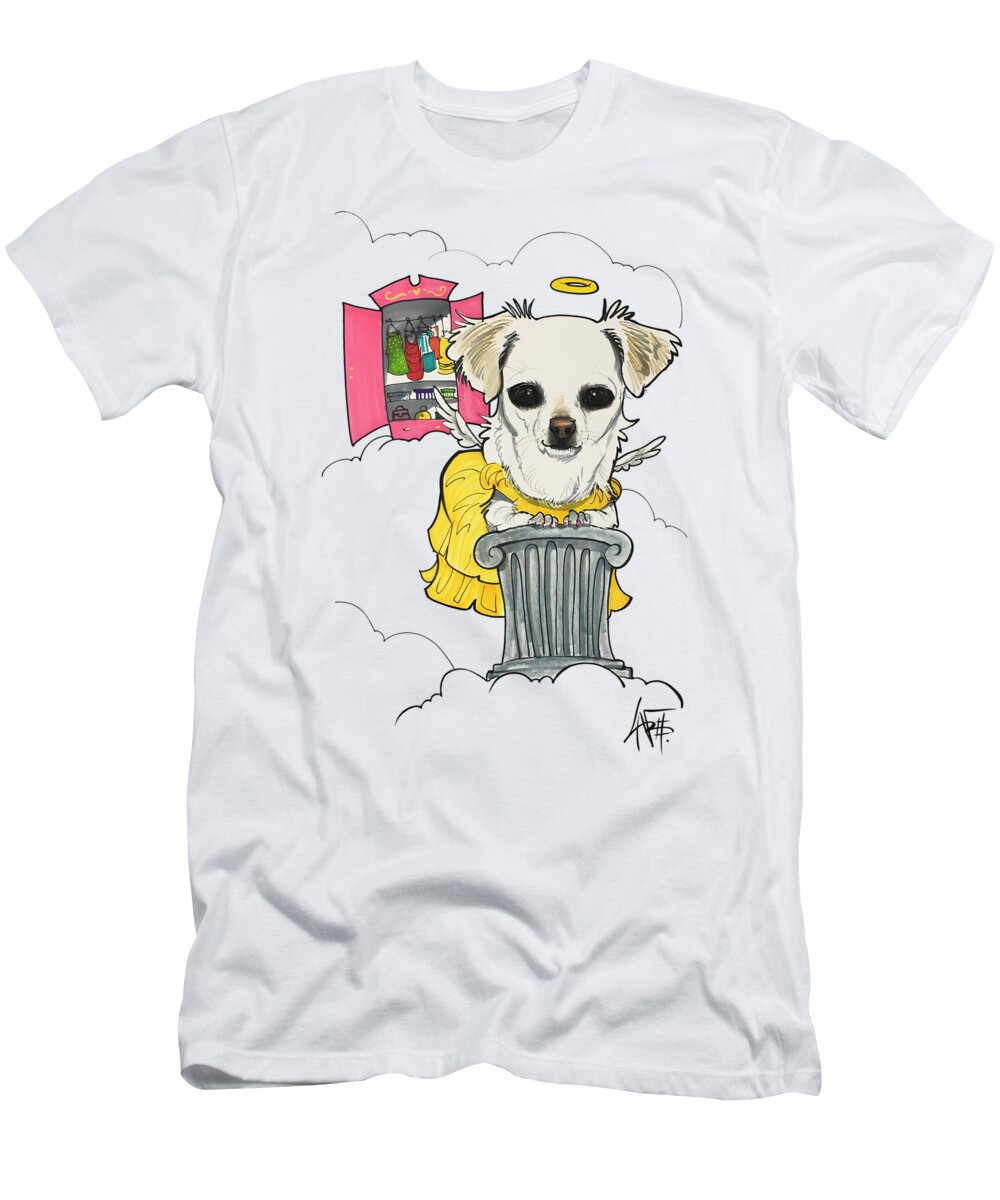Tuttle 4611 T-Shirt featuring the drawing Tuttle 4611 by Canine Caricatures By John LaFree