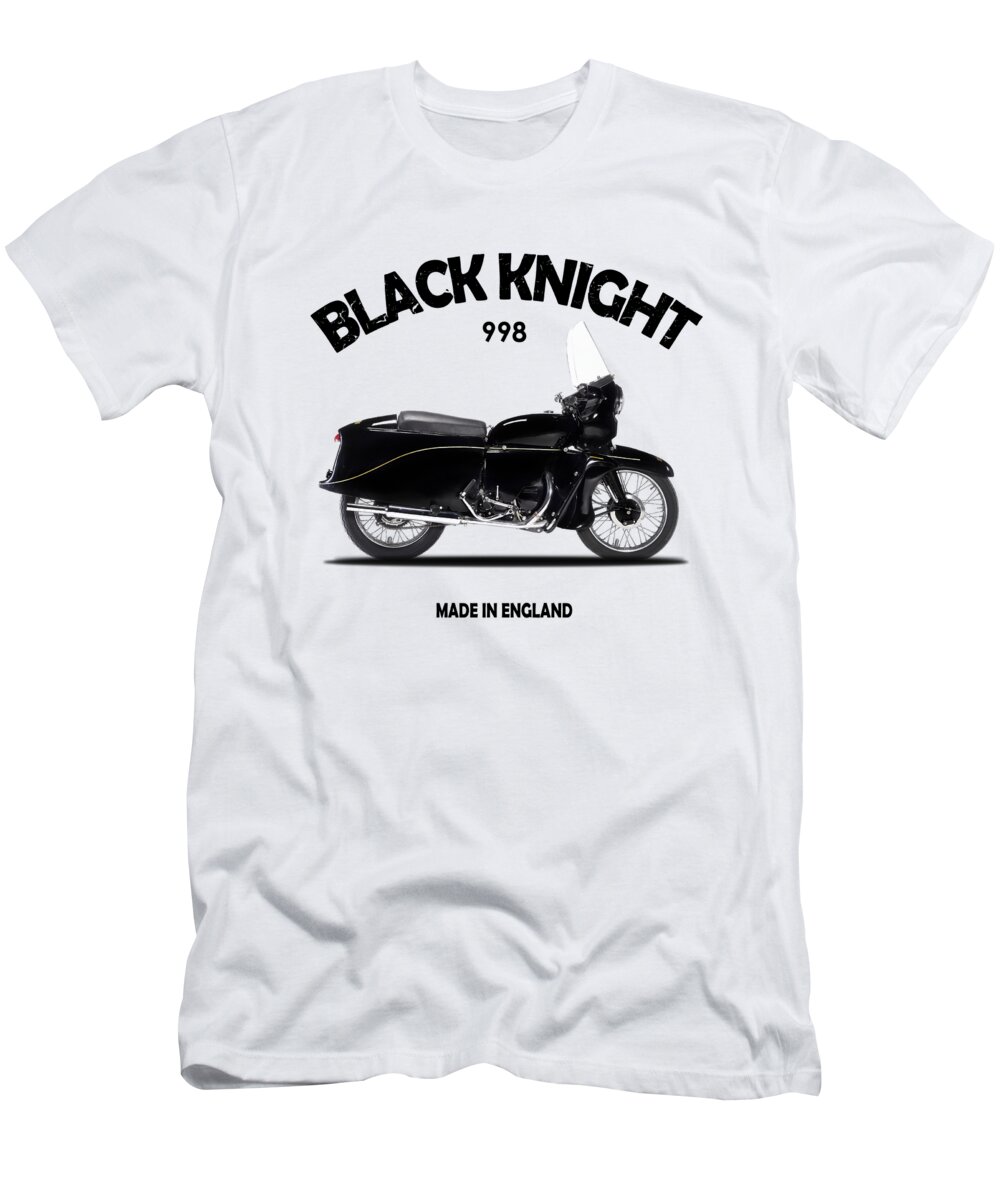 Vincent Black Knight 1955 T-Shirt featuring the photograph Vincent Black Knight 1955 by Mark Rogan