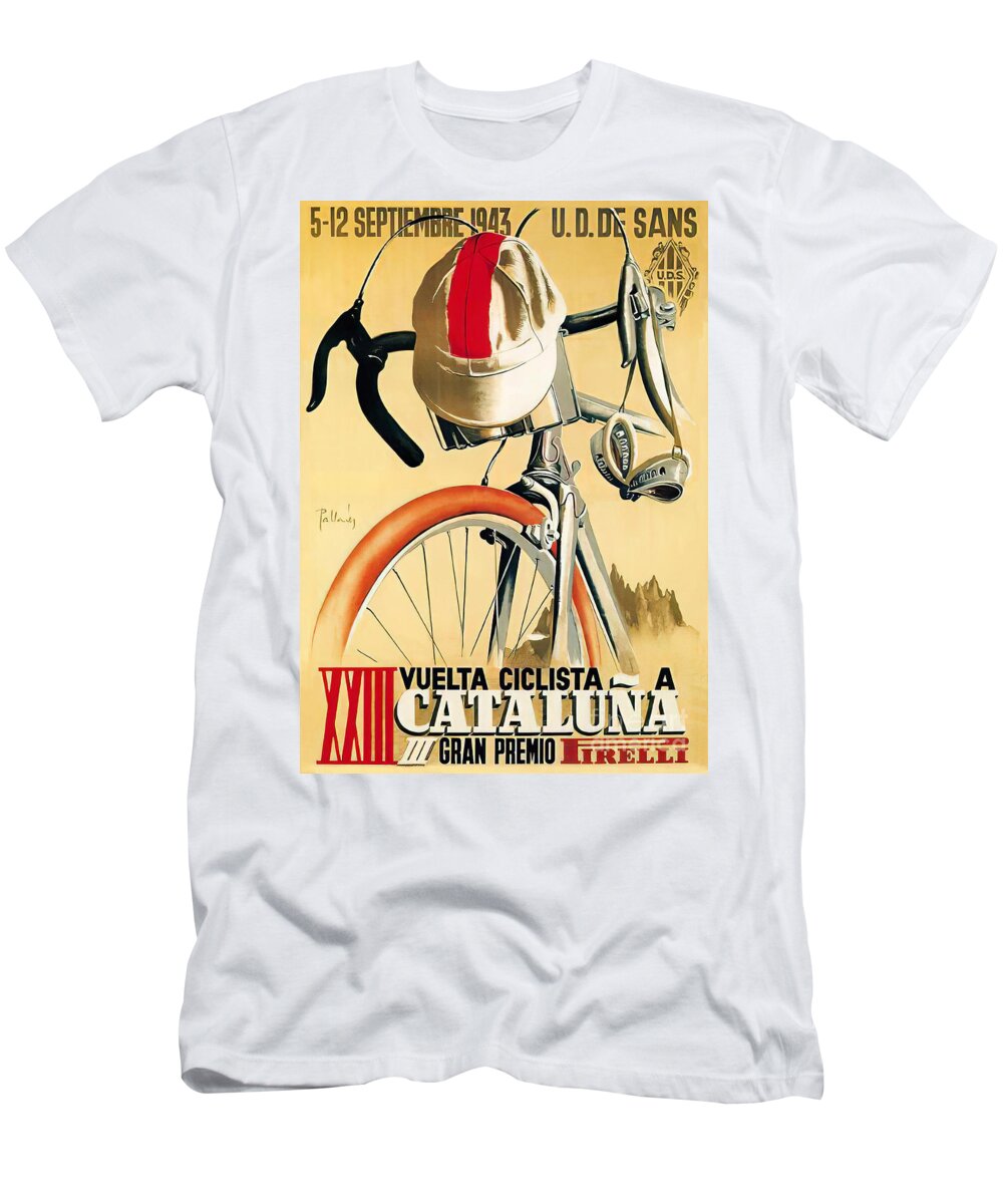 Italian bicycle race advert T-Shirt by Tina Lavoie - Pixels