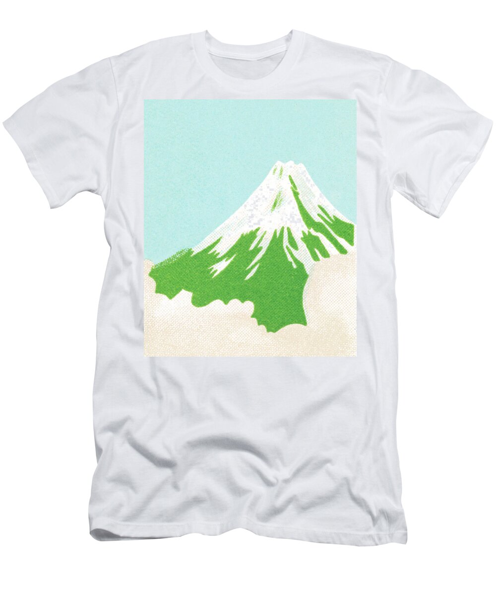 Altitude T-Shirt featuring the drawing Volcano by CSA Images