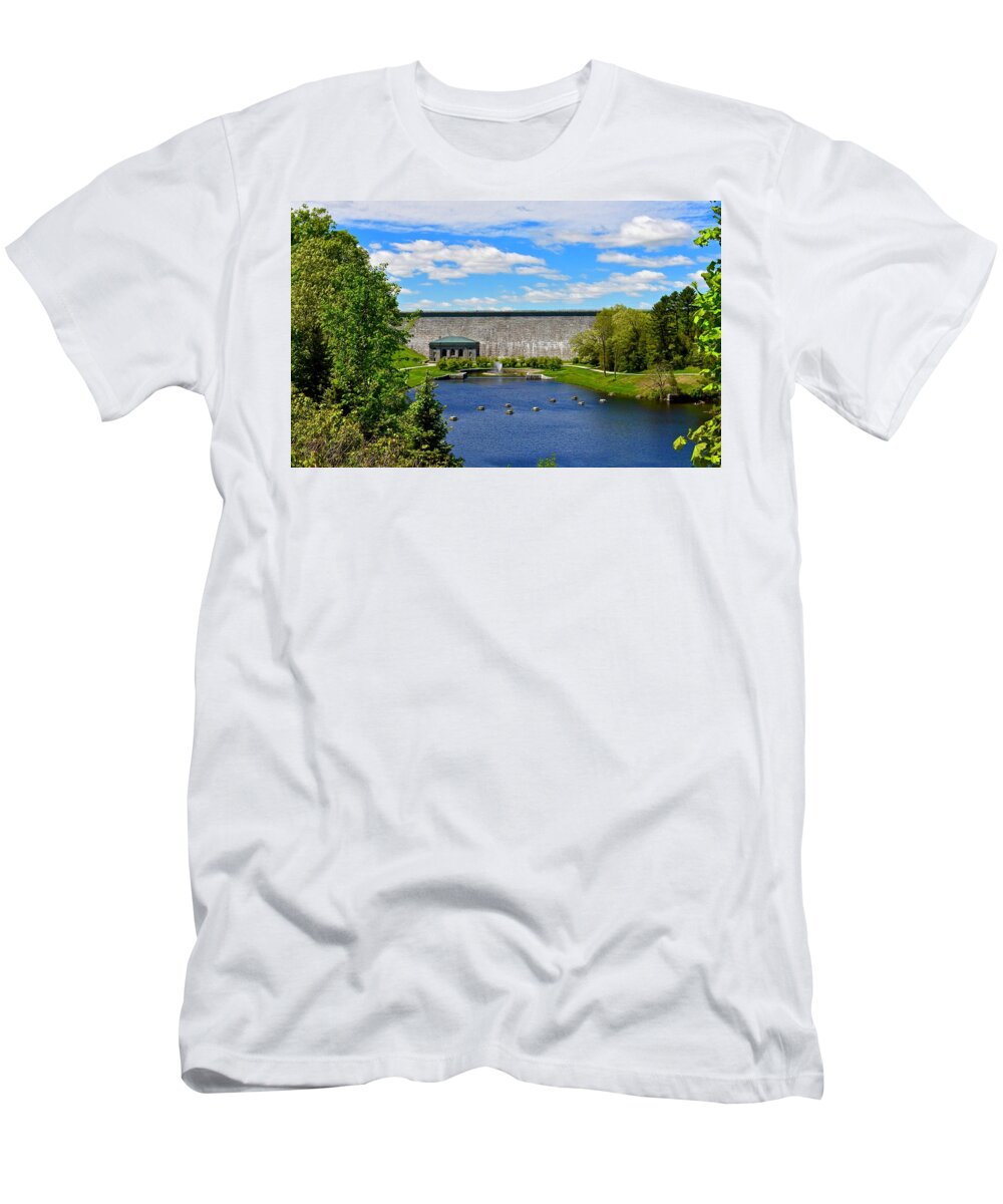 Dam T-Shirt featuring the photograph Wachusett Dam by Monika Salvan