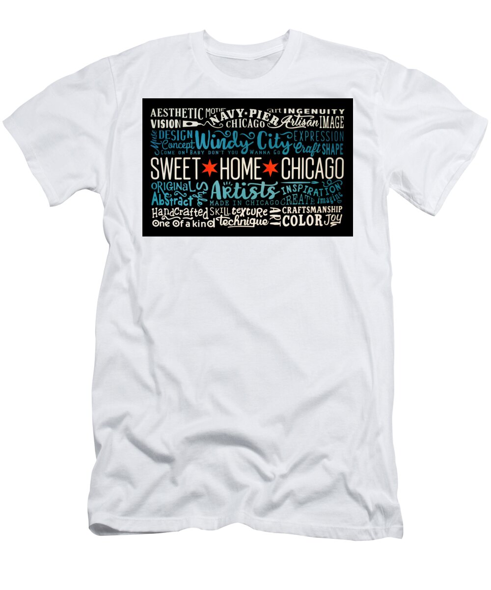 Chicago T-Shirt featuring the photograph Wall art Chicago by Stuart Manning