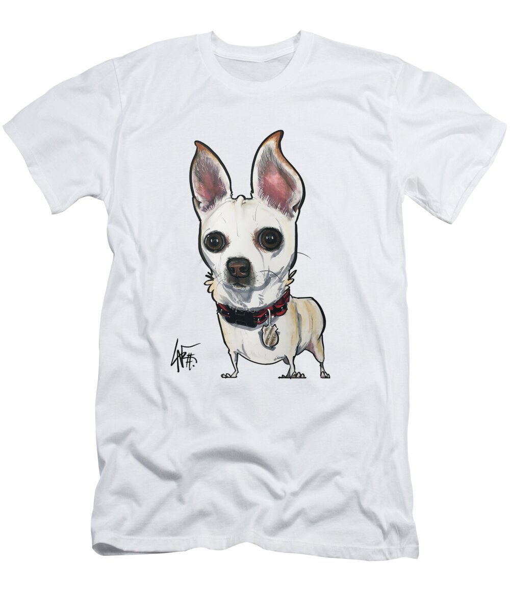 Watkins T-Shirt featuring the drawing Watkins 4305 by Canine Caricatures By John LaFree