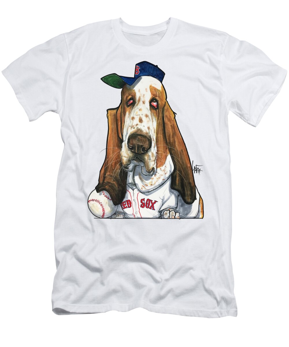 Watson 4799 T-Shirt featuring the drawing Watson 4799 by Canine Caricatures By John LaFree