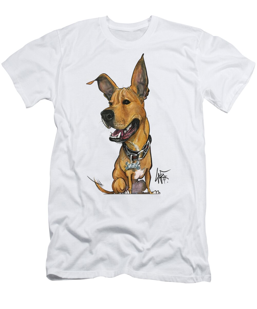 Weissinger T-Shirt featuring the drawing Weissinger 4168 by Canine Caricatures By John LaFree