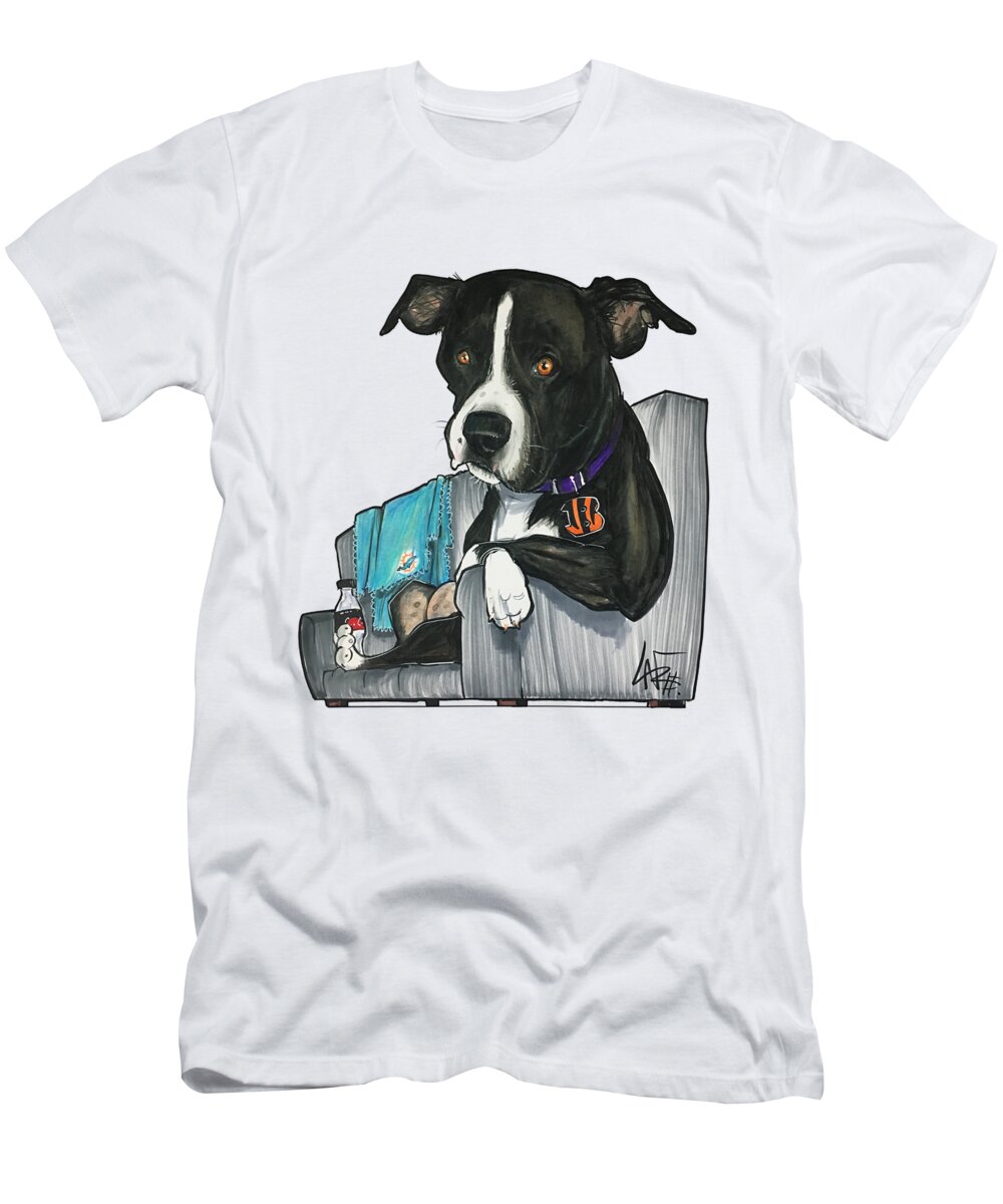 Wendel 4562 T-Shirt featuring the drawing Wendel 4562 by Canine Caricatures By John LaFree
