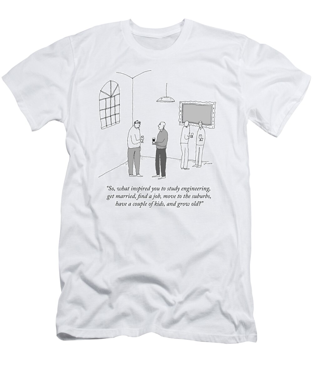 “so T-Shirt featuring the drawing What Inspired You? by Liana Finck