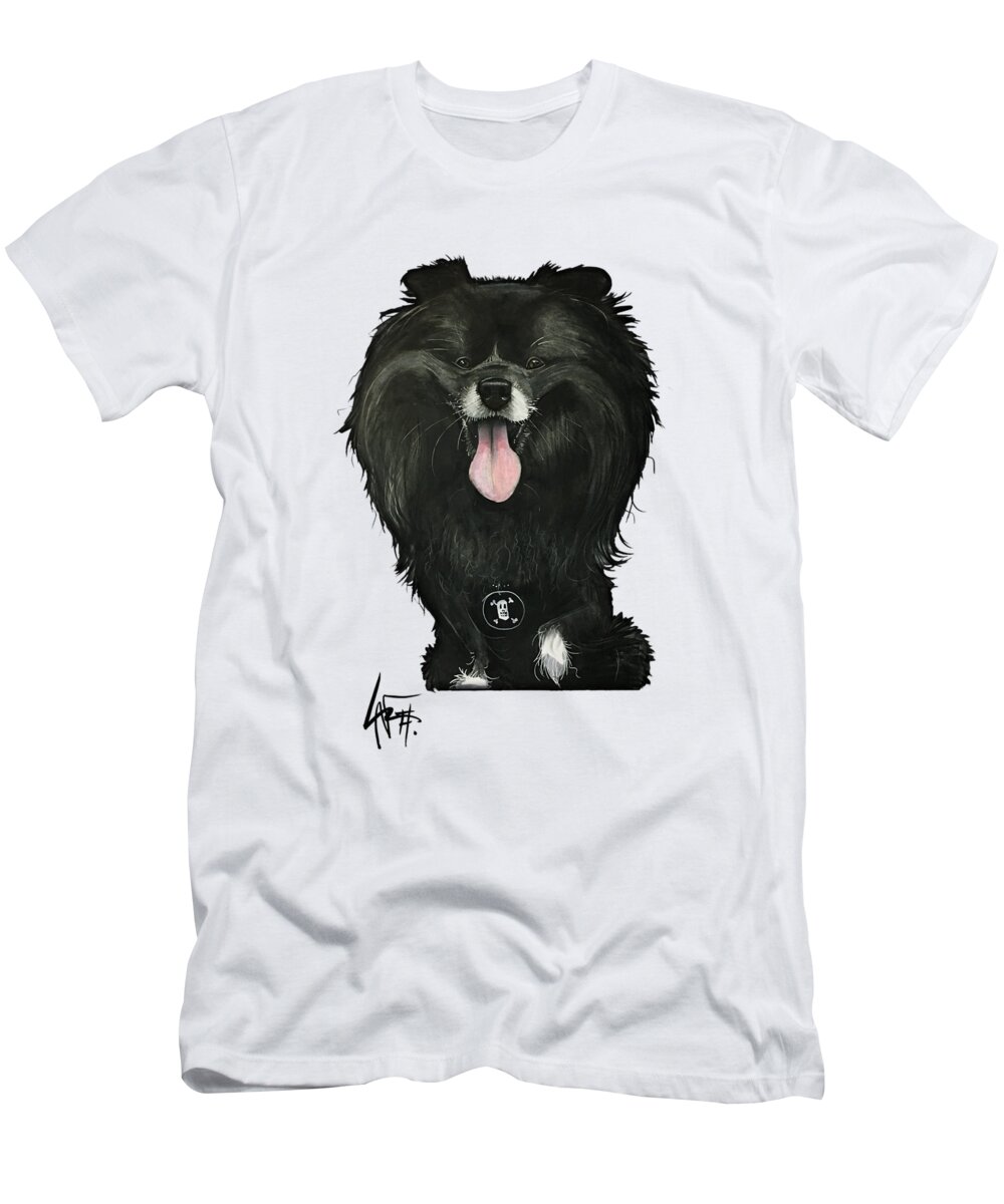 Wheeler T-Shirt featuring the drawing Wheeler 4331 by Canine Caricatures By John LaFree
