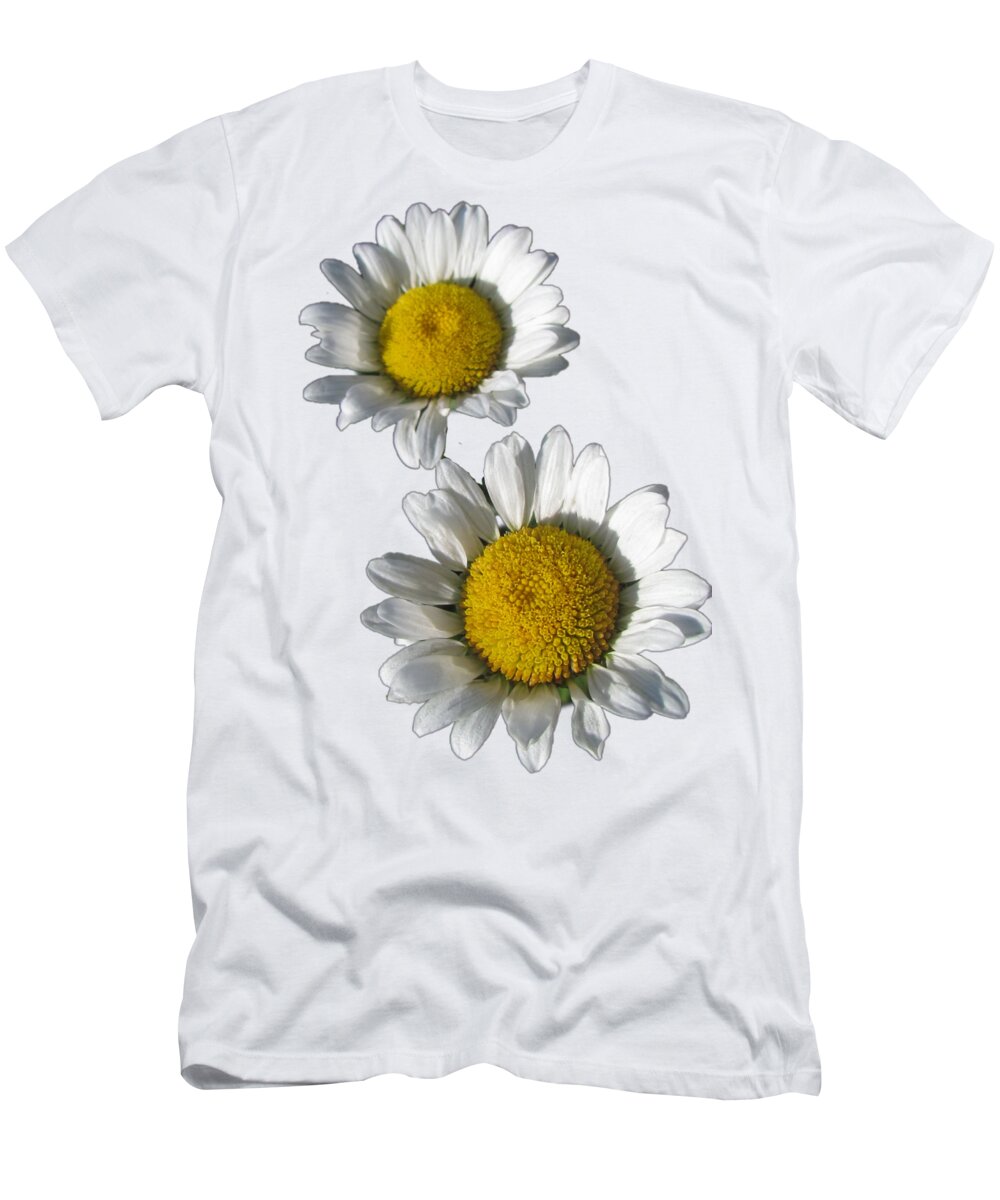White Daisies T-Shirt featuring the photograph White Daisies Flower Best for Shirts by Delynn Addams