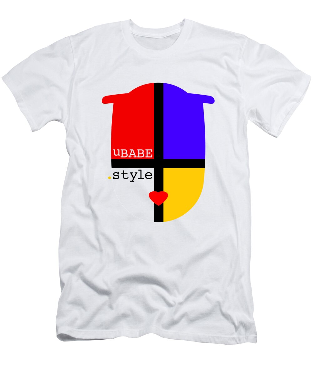 The Style T-Shirt featuring the digital art White Style by Ubabe Style