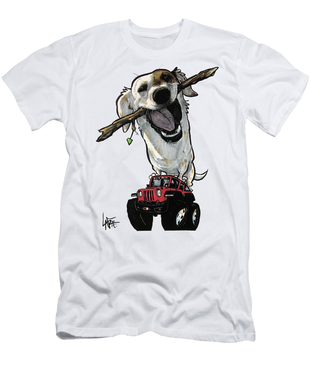 Williams T-Shirt featuring the drawing Williams 5078 by Canine Caricatures By John LaFree