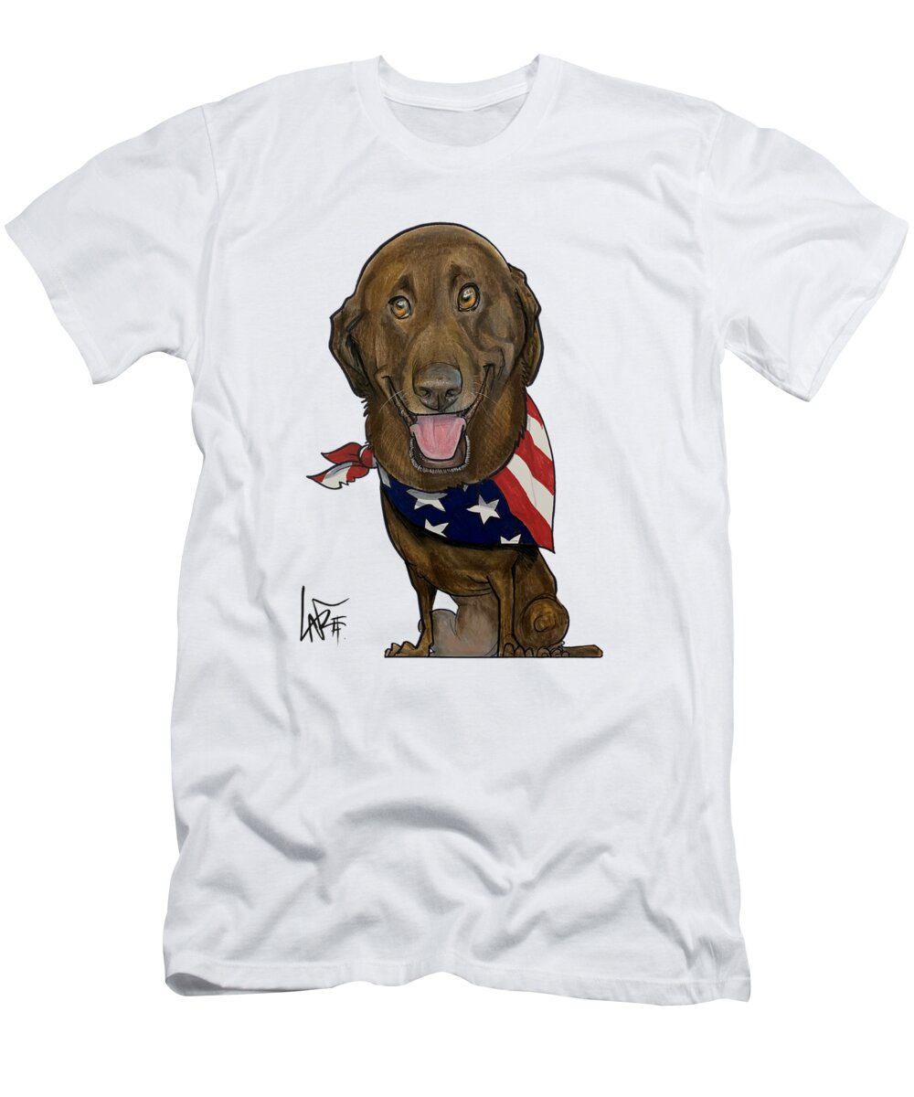 Williams T-Shirt featuring the drawing Williams 5246 by Canine Caricatures By John LaFree