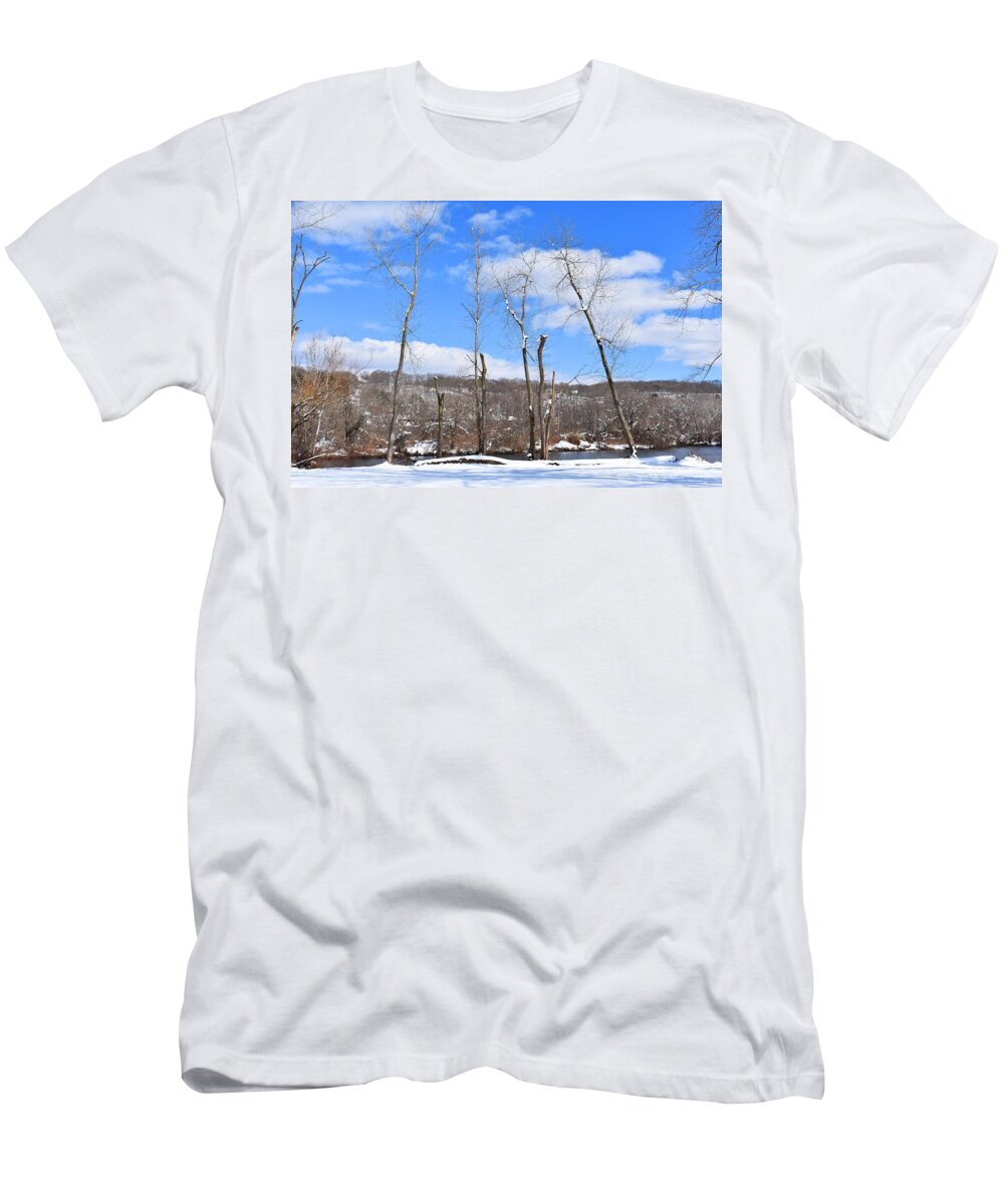 Derby T-Shirt featuring the photograph Winter Trees Against the Sky by Nina Kindred