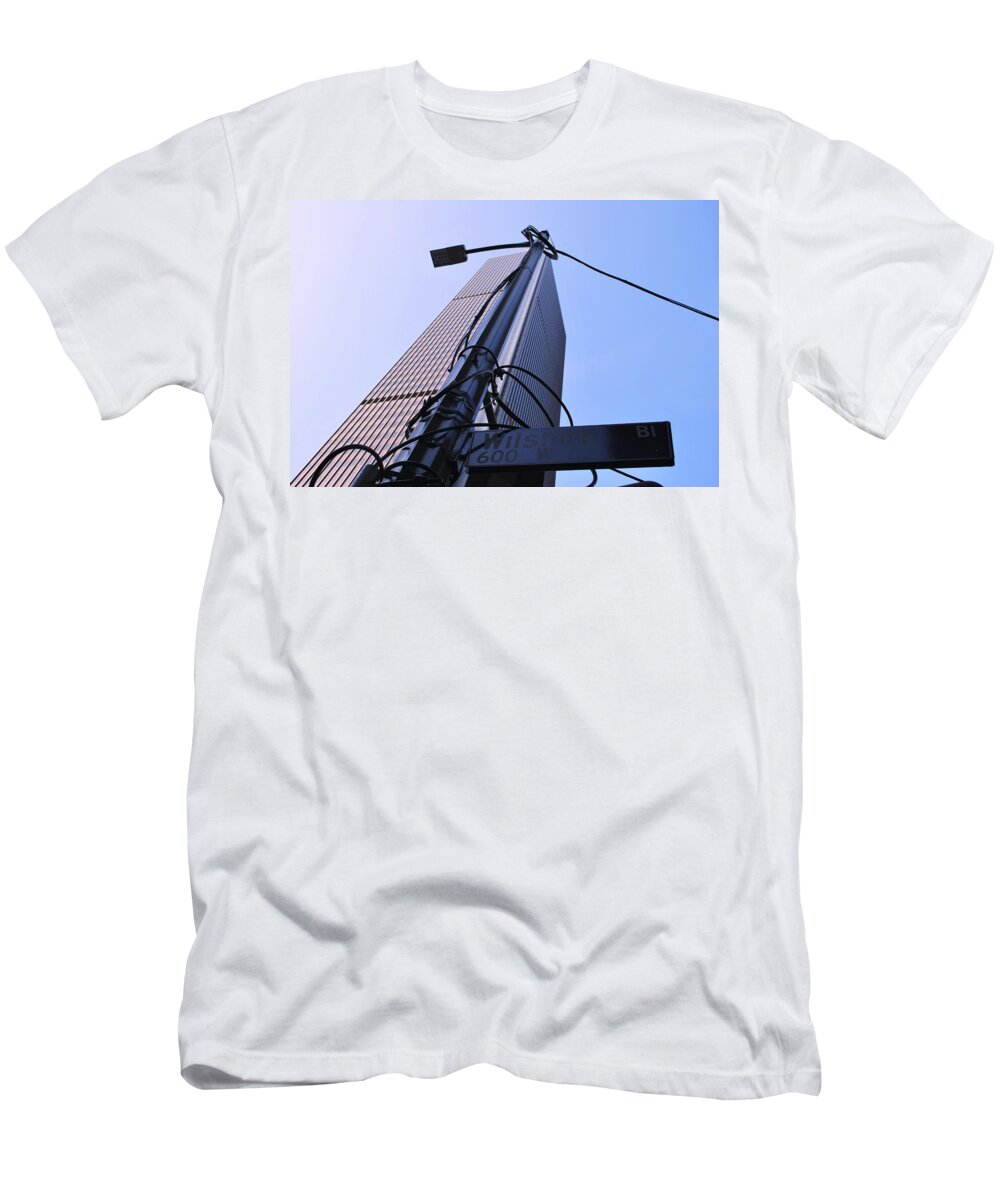 City T-Shirt featuring the photograph Wired Wilshire Downtown by Matt Quest