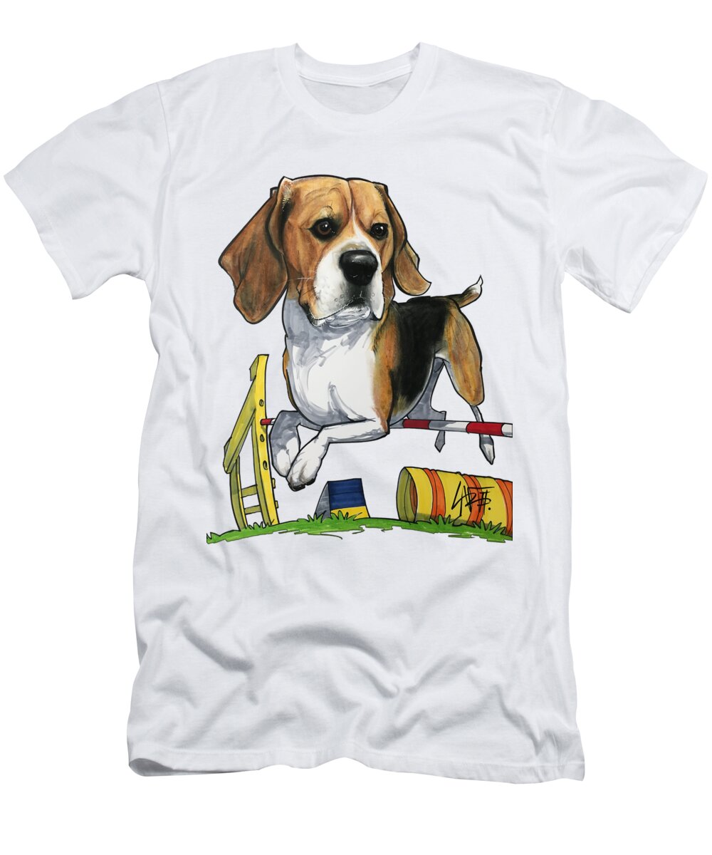 Woodes T-Shirt featuring the drawing Woodes 4427 by Canine Caricatures By John LaFree