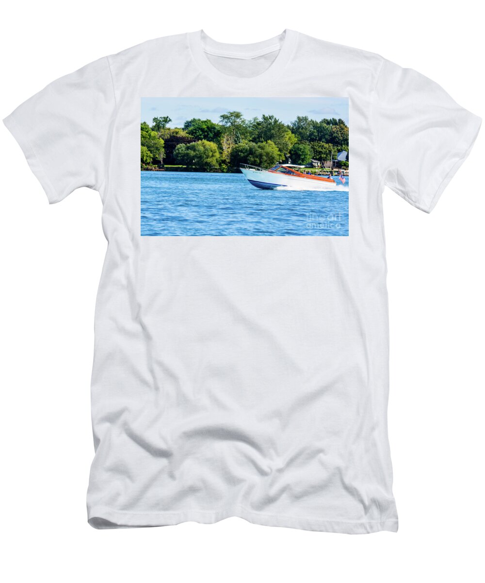 Boat T-Shirt featuring the photograph Yes Its a Chris Craft by Randy J Heath