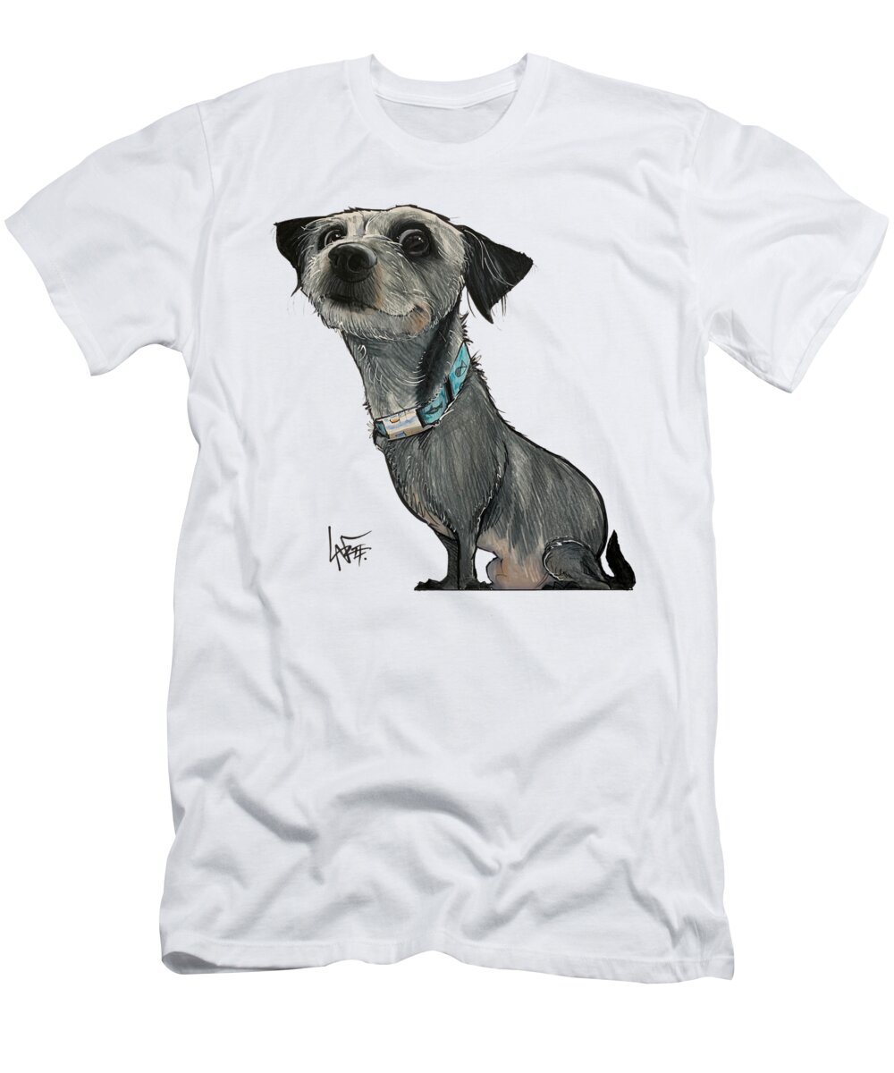 Wong T-Shirt featuring the drawing 5323 Wong by Canine Caricatures By John LaFree