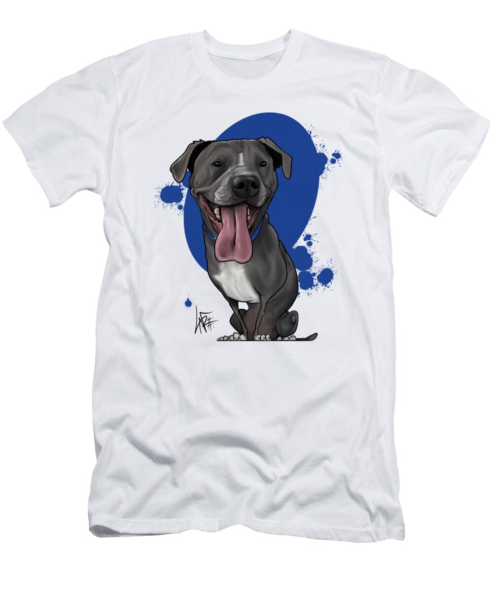 5928 T-Shirt featuring the drawing 5928 Johnson by Canine Caricatures By John LaFree