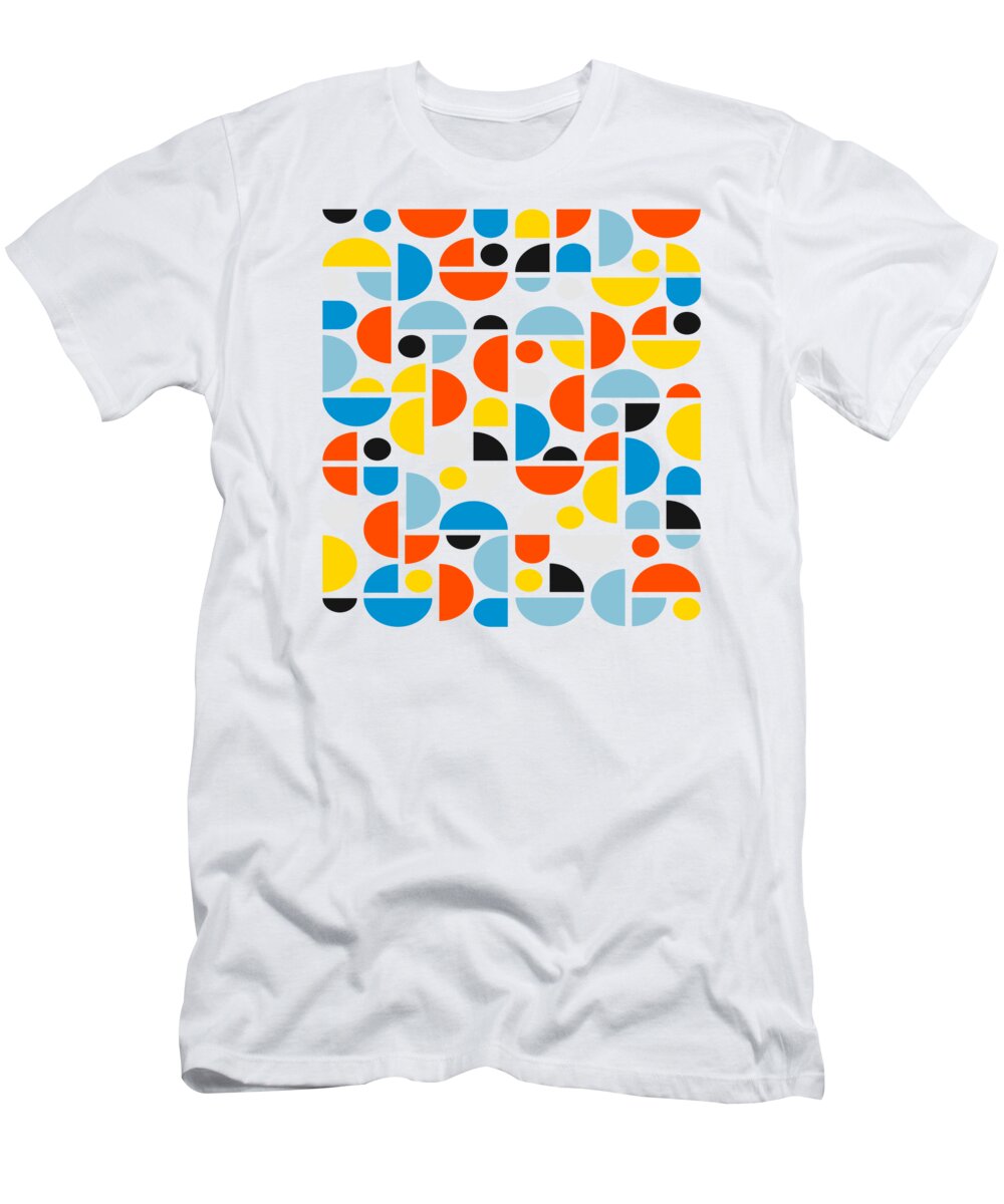 Abstract Geometric #1 pattern T-Shirt - Mohamad Floral Pixels by Anas