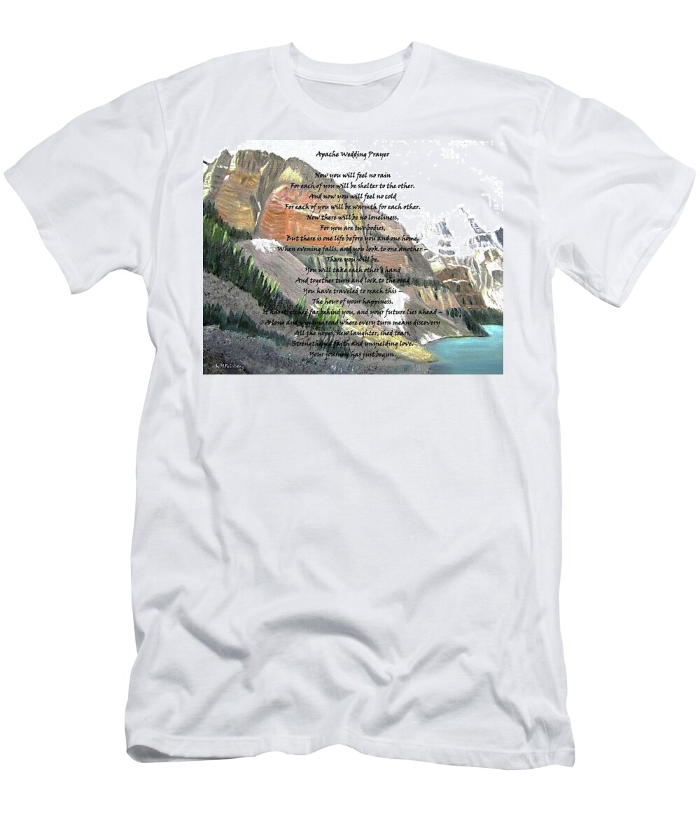Valley Of The 10 Peaks T-Shirt featuring the digital art Apache Wedding Prayer2 by Linda Feinberg